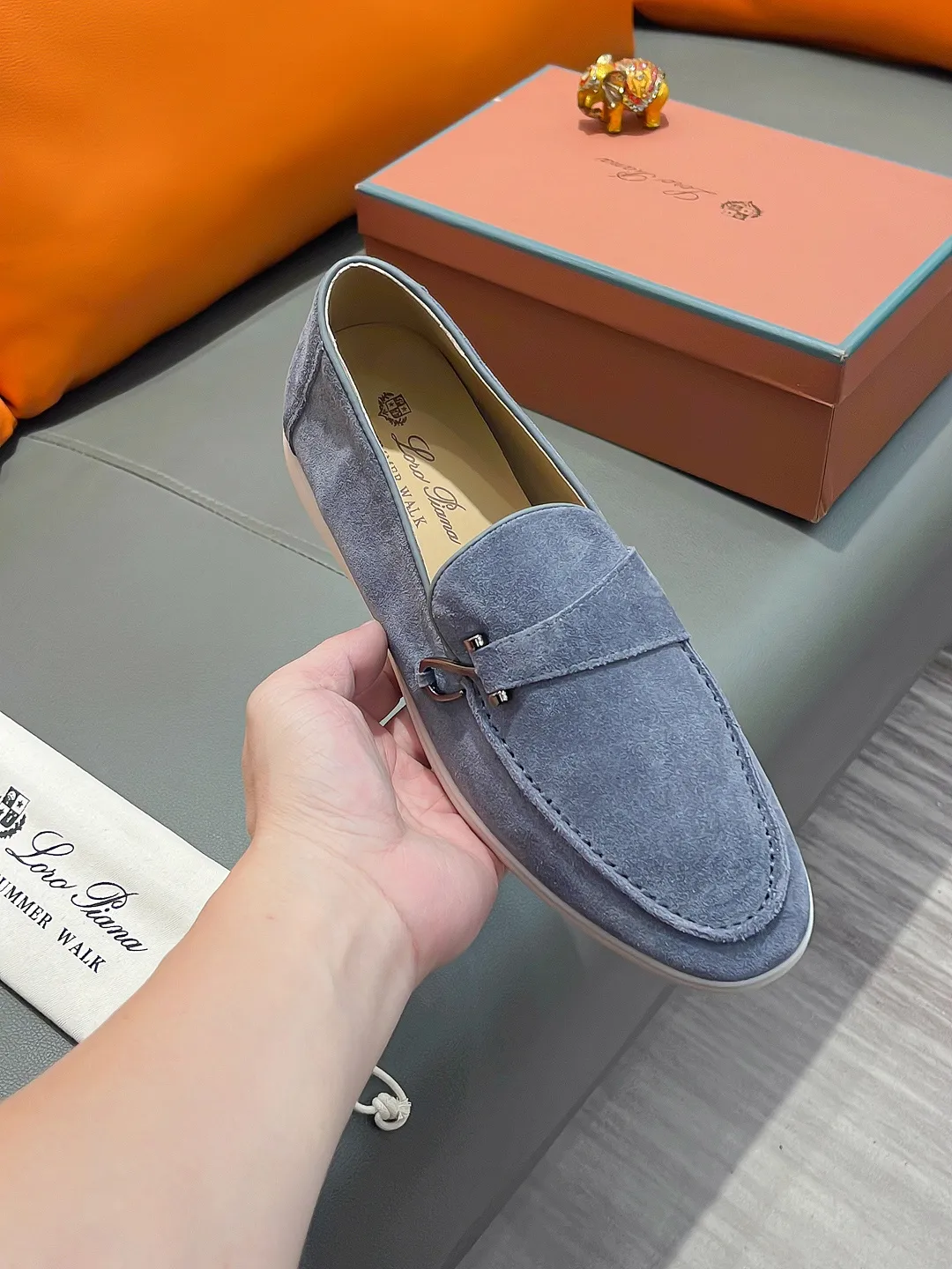 Men's shoes LORO PIANA "LP" P420 Regular size: 38-44 (casual shoes) Product materials: Selected high-mercerized suede upper, comfortable sheepskin lining; original outsole.